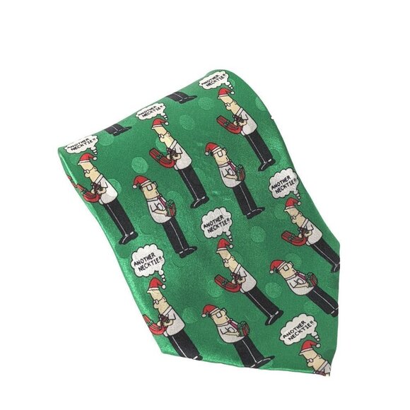 Dilbert Softwear Christmas Gift Funny Cartoon Office Novelty Silk Necktie - Picture 1 of 7